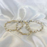 Pulsera Corazones Dorados